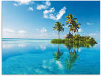Artland Wandbild "Tropisches Paradies - Insel Palmen Meer", Amerika, (1 St.),...