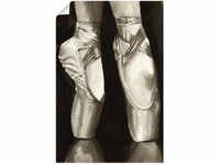 Wandbild ARTLAND "Balletschuhe II" Bilder Gr. B/H: 80 cm x 120 cm, Poster Sport