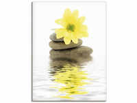 Artland Wandbild "Zen Spa Steine mit Blumen II", Zen, (1 St.), als Alubild,