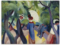 Wandbild ARTLAND "Promenade. 1913" Bilder Gr. B/H: 80 cm x 60 cm, Leinwandbild