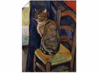 Artland Wandbild "Skizze Stuhl sitzende Katze.", Haustiere, (1 St.), als