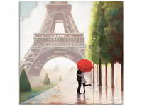 Wandbild ARTLAND "Paris Romanze II" Bilder Gr. B/H: 70 cm x 70 cm, Leinwandbild
