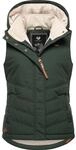 Ragwear Steppweste "Hesty" Wasserdichte Outdoor-Weste mit abnehmbarer Kapuze