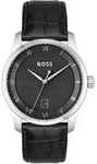Quarzuhr BOSS "PRINCIPLE", schwarz (schwarz, schwarz), Armbanduhren, Herren,