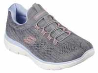 Slip-On Sneaker SKECHERS "SUMMITS-FUN FLARE" Gr. 36, grau (grau, rosa) Damen Schuhe