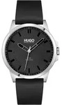 Quarzuhr HUGO "FIRST", schwarz, Armbanduhren, Herren, Quarzuhr, Armbanduhr,