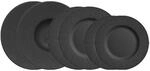 Villeroy & Boch Geschirr-Set "Teller-Set Manufacture Rock 6er Set schwarz"