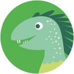 Komar Fototapete "Vlies selbstklebend - Little Dino Velo - Gr&ouml;&szlig;e 125 x 125 cm"