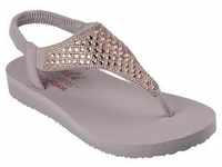 Sandale SKECHERS "MEDITATION-ROCKSTAR" Gr. 36, grau (taupe) Damen Schuhe
