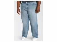 Straight-Jeans LEVI'S PLUS "501 LEVI'SORIGINAL B&T" Gr. 46, Länge 32, blau...