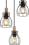 GLOBO LIGHTING H&auml;ngeleuchte "MINA", schwarz matt, 3, &Oslash; 35,5cm H: 120cm, 1 Stk.,