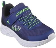 Sneaker SKECHERS "MICROSPEC II", M&auml;dchen, Gr. 27, bunt (navy, limette), Synthetik,