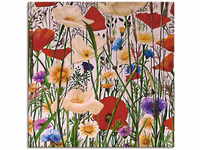 Leinwandbild ARTLAND "Bunt und Natürlich" Bilder Gr. B/H: 50 cm x 50 cm, Blumen