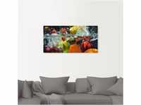 Wandbild ARTLAND "Spritzendes Obst auf dem Wasser" Bilder Gr. B/H: 100 cm x 50...