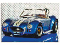 Wandbild ARTLAND "Shelby Cobra blau" Bilder Gr. B/H: 60 cm x 40 cm,...