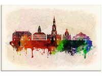 Leinwandbild ARTLAND "Dresden Deutschland Skyline" Bilder Gr. B/H: 90 cm x 60...