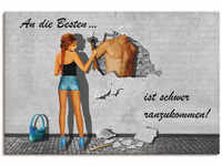 Leinwandbild ARTLAND "Die Besten" Bilder Gr. B/H: 90 cm x 60 cm, Frau, 1 St.,...