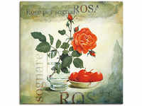 Leinwandbild ARTLAND "Traumrose" Bilder Gr. B/H: 70 cm x 70 cm, Blumen, 1 St.,...