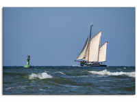 Leinwandbild ARTLAND "Segelschiff auf der Ostsee" Bilder Gr. B/H: 60 cm x 40 cm,