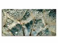 Wandbild ARTLAND "Pusteblume Regenschauer" Bilder Gr. B/H: 150 cm x 75 cm,