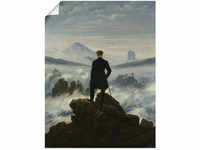 Artland Wandbild "Der Wanderer über dem Nebelmeer. Um 1818", Mann, (1 St.), als