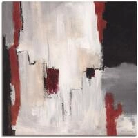 Artland Leinwandbild "Rot an Grau I - Abstrakt" Gegenstandslos 1 Stk. tlg. auf