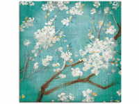Leinwandbild ARTLAND "Weiße Kirschblüten I" Bilder Gr. B/H: 100 cm x 100 cm,...