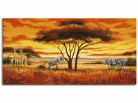 Wandbild ARTLAND "Afrikanische Landschaft II" Bilder Gr. B/H: 100 cm x 50 cm,