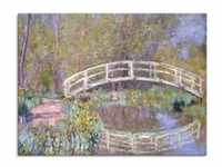 Artland Leinwandbild "Brücke in Monets Garten", Gewässer, (1 St.)
