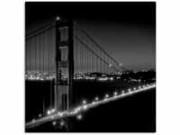 Leinwandbild ARTLAND "Golden Gate Bridge am Abend I" Bilder Gr. B/H: 70 cm x 70...