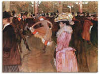 Leinwandbild ARTLAND "Der Tanz im Moulin Rouge, 1890" Bilder Gr. B/H: 80 cm x...