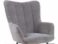Sessel BYLIVING "Uta" Gr. Cordstoff, Farbe grau, ohne Hocker, B/H/T: 60 cm x 97 cm x