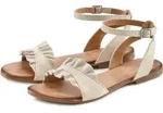 Sandale LASCANA "offener Schuh", Damen, Gr. 44, beige, Obermaterial: 100%