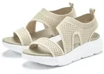 Sandale LASCANA "Sommerschuh", Damen, Gr. 36, beige, Obermaterial: 100%
