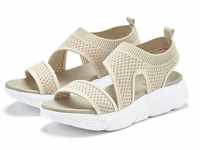 Sandale LASCANA Gr. 36, beige Damen Schuhe Strandschuhe Sandalette, Sommerschuh aus