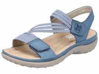 Riemchensandale RIEKER Gr. 43, blau Damen Schuhe Sandalen