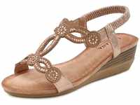 Sandale LASCANA Gr. 36, rosegold (roségoldfarben) Damen Schuhe Damenschuh