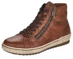 Schn&uuml;rboots REMONTE, Damen, Gr. 45, braun (cognac), Leder, Lederimitat, Schuhe