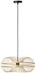 BRILLIANT Pendelleuchte "Busan", schwarz (schwarz, natur), 1, &Oslash; 48cm H: 100cm, 1