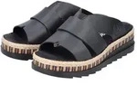 Rieker Pantolette Keilabsatz, Sommerschuh, Schlappen mit Juteumrahmung
