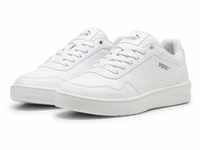 Sneaker PUMA "Court Classy Sneakers Damen" Gr. 42, weiß (white silver metallic)