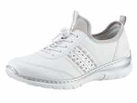Slip-On Sneaker RIEKER Gr. 36, weiß (weiß, beige) Damen Schuhe Sneaker Bestseller