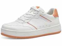 Plateausneaker TAMARIS Gr. 36, orange (weiß, orange) Damen Schuhe Sneaker mit