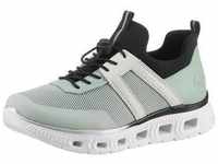 Slip-On Sneaker RIEKER Gr. 37, grün (mint kombiniert) Damen Schuhe Slipper