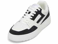 Sneaker MARC O'POLO "aus Rindleder-Mix" Gr. 41, weiß (white) Herren Schuhe