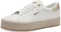 Plateausneaker TAMARIS, Damen, Gr. 36, gold (wei&szlig;, goldfarben), Lederimitat,