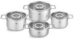 Fissler Topf-Set "Fissler Pure Collection" Set, Kochtopf 16/20/24 + Bratentopf 20cm,
