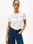 Tommy Hilfiger Kurzarmshirt "REG CORP LOGO C-NK mit Logoschriftzug und...
