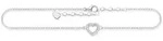 Fu&szlig;kette THOMAS SABO "Herz" Gr. 27, bunt (silberfarben, wei&szlig;, wei&szlig;), Fu&szlig;ketten,
