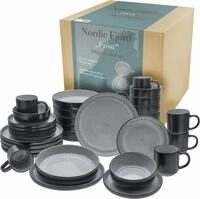 CreaTable Kombiservice "Nordic Fjord" je 6 Speiseteller, Suppenteller, Dessertteller,